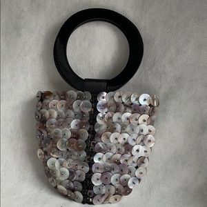 Lovely mother of Pearl lucite purse